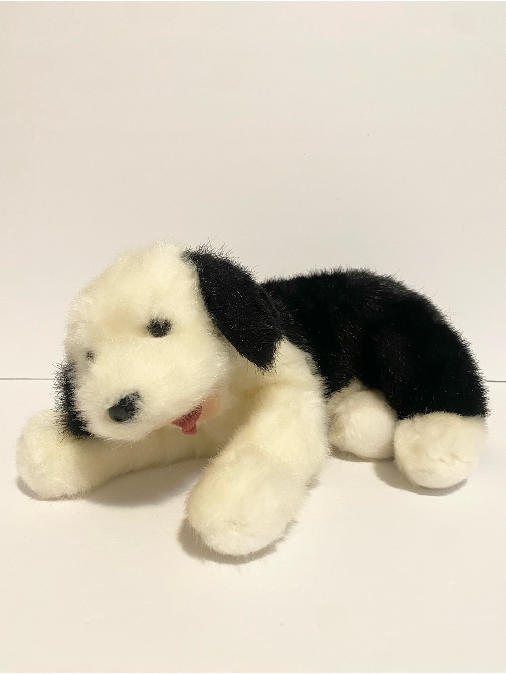 Ty Classic Puppy Dog Dodges Black White 12" Plush Toy Stuffed Animal 2005